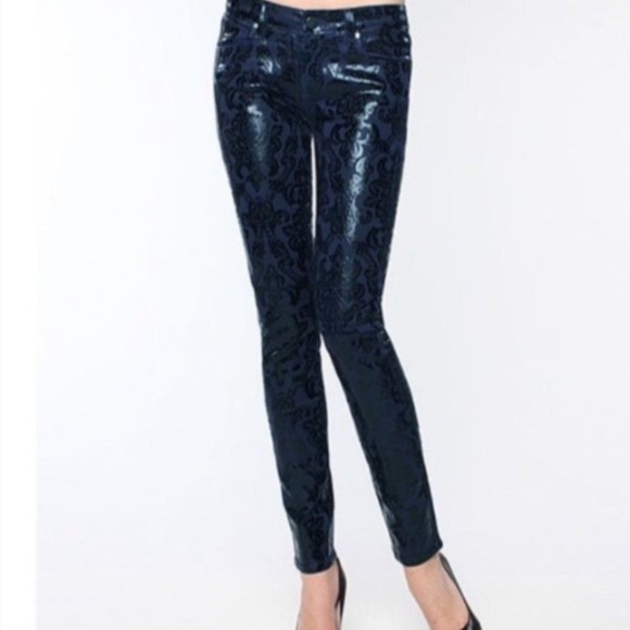 Paige Verdugo Ultra Skinny Brocade Jeans - Picture 1 of 9